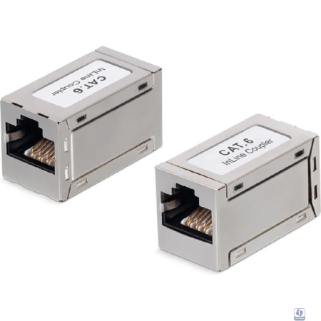 Cabeus CA-8p8c-C6-SH Проходной адаптер, RJ45-RJ45 (8p8c), категория 6, экранированный