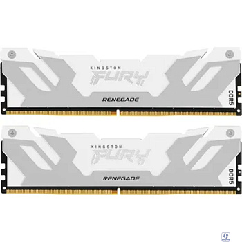 Память оперативная/ Kingston 64GB 6400MT/s DDR5 CL32 DIMM (Kit of 2) FURY Renegade White XMP
