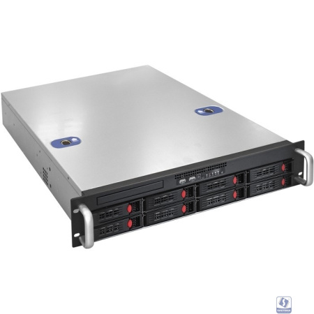 Exegate EX293178RUS Серверный корпус ExeGate Pro 2U550-HS08 <RM 19", высота 2U, глубина 550, БП 1U-900ADS, 8xHotSwap, USB>
