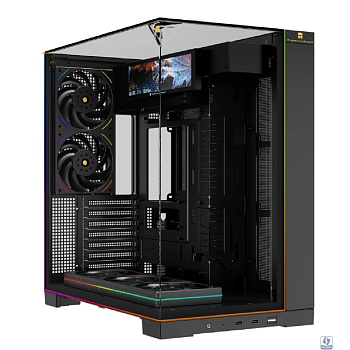 Thermalright Корпус TR-A70 Vision FanUB / Black / TG / TL-UB36R+TL-UB24 PWM Fans / 9.16'' LCD screen / USB TYPE-C / ATX  / TRA70VFUBB