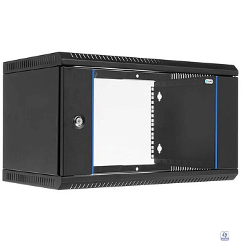 ЦМО Шкаф телекоммуникационный настенный разборный 6U (600х350) дверь стекло, цвет черный (ШРН-Э-6.350-9005) (1 коробка)