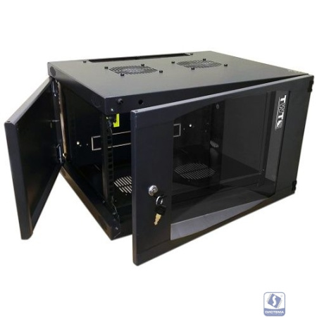 Шкаф коммутационный Lanmaster Next (TWT-CBWNG-18U-6X6-BK) 18U 550x600мм пер.дв.стекл 60кг черный 29кг 988мм IP20