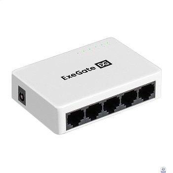 Exegate EX298685RUS Коммутатор неуправляемый ExeGate EDES-1005C (5-портовый UTP 10/100Mbps, с функцией энергосбережения (Green Ethernet Technology), настольный)