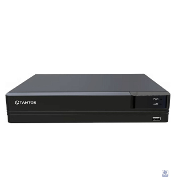Видеорегистратор Tantos TSr-NV04155P сетевой 4 канальный для IP камер со встроенным 4 портовым PoE коммутатором.