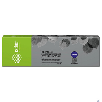 Картридж струйный Cactus CS-EPT9441 T9441 черный (66мл) для Epson WorkForce WF-C5290DW/WF-C5790DW