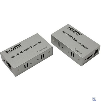 ORIENT VE047, HDMI 4K extender (Tx+Rx), активный удлинитель до 100 м по одной витой паре, HDMI 1.4b, 4K@30Hz/ 1080p@60Hz/3D, HDCP, подключается кабель UTP Cat5e/6, питание от внешних БП 5В/1А, (30161)