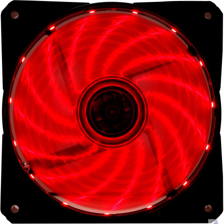 Вентилятор Digma DFAN-LED-RED RGB 120мм черный 3-pin 4-pin (Molex)Ret