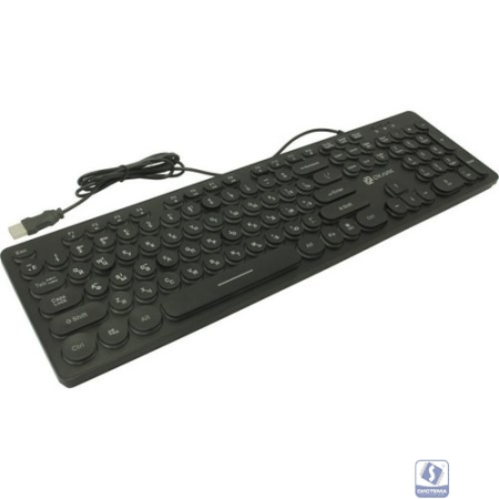 Клавиатура Oklick 420MRL черный USB slim Multimedia LED [1091226]