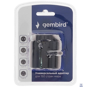 Gembird WTA-1 Универсальный сетевой переходник для путешествий, вилки/розетки EU,US,RU