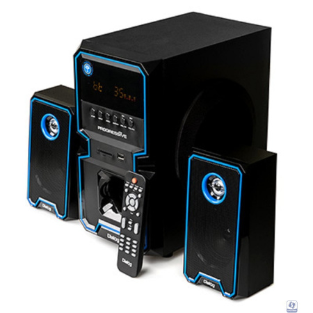 Повреждение упаковки Dialog Progressive AP-222B BLACK - акустические колонки 2.1, 30W+2*10W RMS, Bluetooth, USB+SD reader