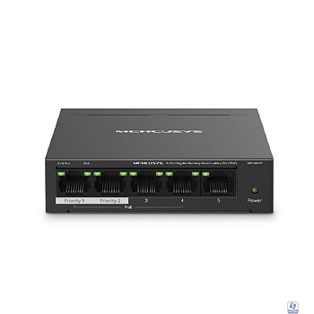 Mercusys MS105GP Настольный коммутатор с 5 гигабитными портами (4 порта PoE+)