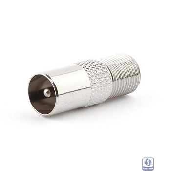 Переходник Cablexpert F (мама) / TV (папа), блистер (APL-FTVM-01)