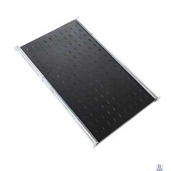 ЦМО Полка перфорированная выдвижная с телескоп. направляющими, глубина 580 мм, цвет черный (ТСВ-58-9005)