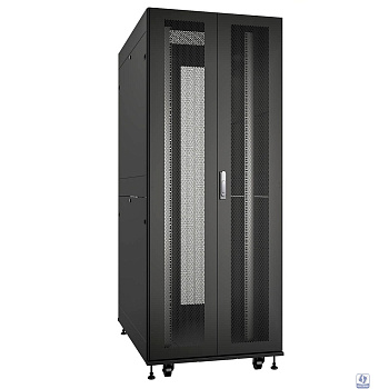 Cabeus ND-SC-42U80/120-BK Шкаф серверный телекоммуникационный 19" напольный для распределительного и серверного оборудования 42U 800x1200mm передняя и задняя двойные перфорированные двери, ручки с зам