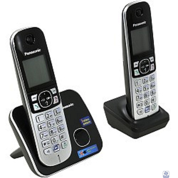Panasonic KX-TG6812RUB Радиотелефон черный (2 трубки с ЖК диспл., DECT)