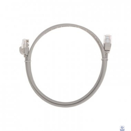 Rexant (02-0380-1) Патч-корд U/UTP, CAT 6A (10G), RJ45-RJ45, 28AWG, LSZH, серый, 1м