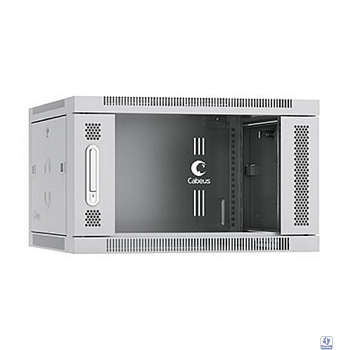 Cabeus SH-05F-6U60/45 Шкаф телекоммуникационный настенный 19" 6U 600x450x368mm (ШхГхВ) дверь стекло