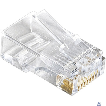 Exegate EX283691RUS Коннектор RJ-45 Кат.6 (8P8C) ExeGate под одножильный кабель, золотое напыление (100шт)