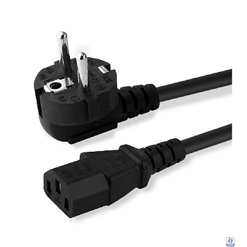 Bion Кабель питания 1.2м, евровилка с заземлением, 0.5мм, Schuko-C13, 6А, черный [BXP-PC-186-1,2M]