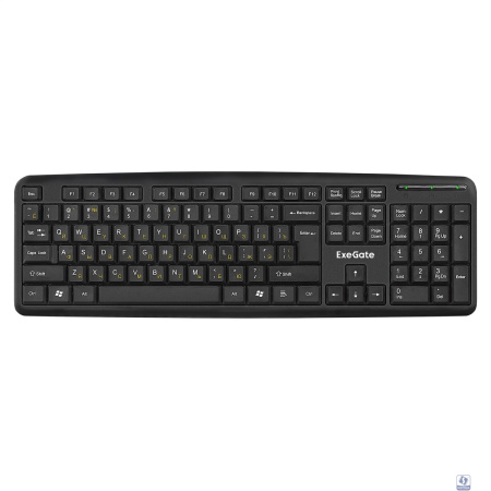 Exegate EX279938RUS Клавиатура Exegate LY-331L2, <USB, шнур 2,2м, черная,  104кл, Enter большой>, Color box