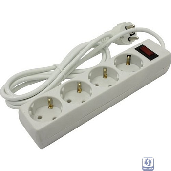 Exegate EX279399RUS Удлинитель ExeGate EC-4-1.8W (4 розетки, 1.8м, евровилка, белый)