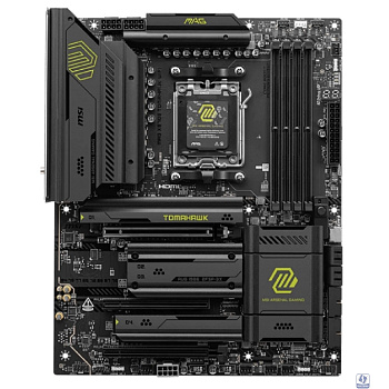 Материнская плата MSI MAG X870E TOMAHAWK WIFI X870, AM5, 4*DDR5, 3*PCIEx16, 4*M.2, 4*TypeC, 2*USB3.2Gen2, 7*USB3.2Gen1, 8*USB2.0, 4*SATA3.0, 5G, Type-C DP, HDMI, ATX, RTL
