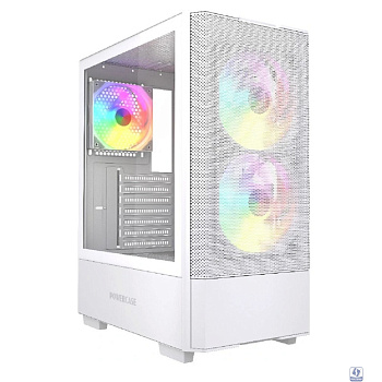 Powercase Mistral AY3W ARGB, Tempered Glass, 2x 140mm +1x 120mm ARGB Fans, белый, ATX  (CMAYW-A3)