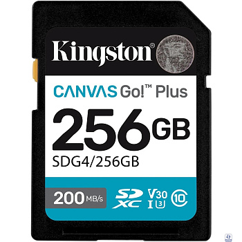 SecureDigital 256GB Kingston SDG4/256GB Canvas Go! Plus V30 w/o adapter