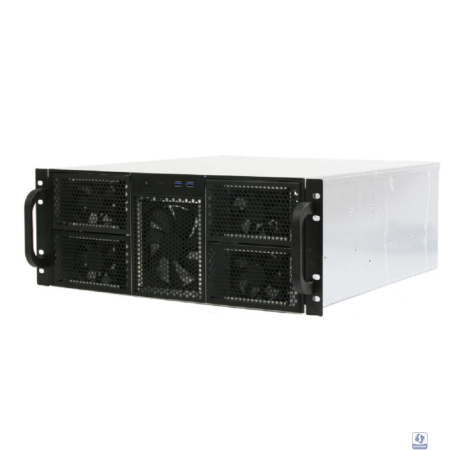 Procase RE411-D0H17-E-55 Корпус 4U server case,0x5.25+17HDD,черный,без блока питания,глубина 550мм,MB EATX 12"x13"