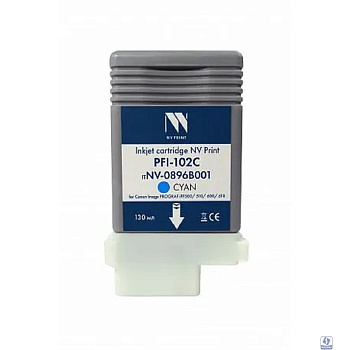 Струйный картридж NV Print PFI-102С (NV-0896B001) Cyan для Canon ImagePROGRAF iPF500/510/600/610 (130 мл) 