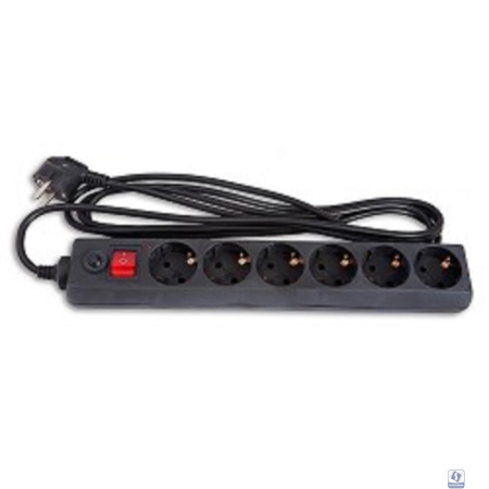 BURO Сетевой фильтр, 6 розеток, 5 метров, (600SH-5-B), черный (коробка) 