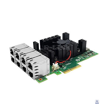 Сетевой адаптер Lr-Link LRES2008PT PCIe 2.1 x4, Intel i350, 8*RJ45 1G NIC Card, Dual Slot (302359) 