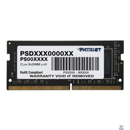 Patriot DDR4 SODIMM 8GB  2666MHz  PSD48G26662S Signature Line RTL PC4-21300 CL19 260-pin 1.2В single rank Ret