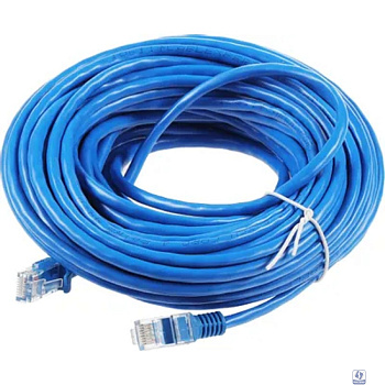 Патч-корд UTP Cablexpert PP12-15M/B кат.5e, 15м, литой, многожильный (синий)