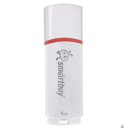 Smartbuy USB Drive 4Gb Crown White SB4GBCRW-W