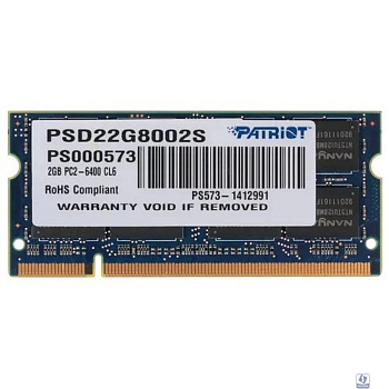 Patriot DDR2 SODIMM 2GB PSD22G8002S PC2-6400, 800MHz