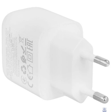 HOCO CS51A/ Сетевое ЗУ/ 2 USB/ Выход: 12W/ белый