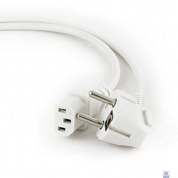 Кабель питания Cablexpert Schuko-C13, VDE, 3х0.75мм2, 10А, с заземлением, 1.8м, белый, пакет [PC-186W-VDE]