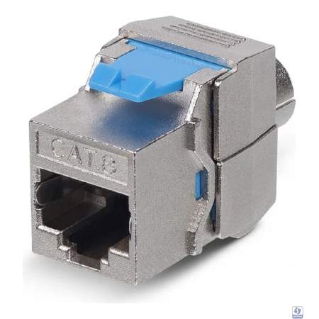 Cabeus KJ-RJ45-Cat.8-SH-180-Toolless Вставка Keystone Jack RJ-45(8P8C), 180 градусов, категория 8, полный экран, без инструмента Toolless