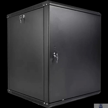 ЦМО Шкаф телекоммуникационный настенный разборный ЭКОНОМ 12U (600 x 520) дверь металл, цвет черный (ШРН-Э-12.500.1-9005)