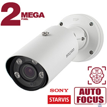 BEWARD SV2018RBZ2 Уличная IP-Камера 2 Мп, 1/2.8'' КМОП Sony Starvis, 3 потока Н.265/Н.264 HP/MJPEG, до 60к/с, 1920x1080, моторизованный объектив 2.7-13.5 мм