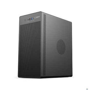 CBR Корпус mATX Minitower V285, без БП, 1*USB 3.0 Type-C, 1*USB 3.0, 1*USB 2.0, HD Audio+Mic, Black [PCC-MATX-V285-WPSU]