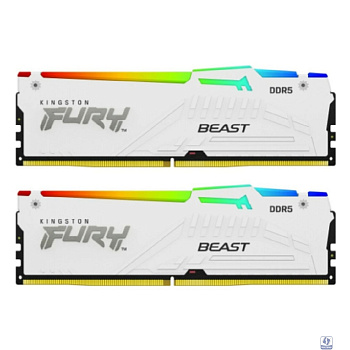 Kingston DDR5 DIMM 32GB 5600MT/s CL40 (Kit of 2) FURY Beast White RGB XMP KF556C40BWAK2-32