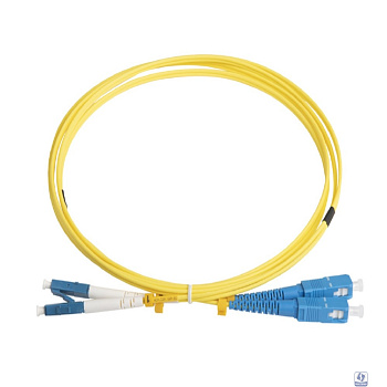Hyperline FC-D2-9-LC/UR-SC/UR-H-2M-LSZH-YL (FC-9-LC-SC-UPC-2M) Патч-корд волоконно-оптический (шнур) SM 9/125 (OS2), LC/UPC-SC/UPC, duplex, LSZH, 2 м