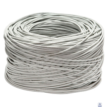 Cabeus FTP-4P-Cat.6-SOLID-GY Кабель витая пара экранированная FTP (F/UTP), категория 6, 4 пары (23 AWG), одножильный (305 м), PVC нг(А)-LS