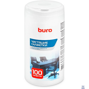 Туба с чистящими салфетками BURO BU-TSURL, для поверхностей и офисной мебели, 100 шт. [817442] 
