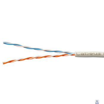 Cabeus UTP-2P-Cat.5e-SOLID-LSZH-GY-20 Кабель витая пара UTP (U/UTP), категория 5e, 2 пары (24 AWG), одножильный, серый LSZH, нг(А)-HF, (20 м)