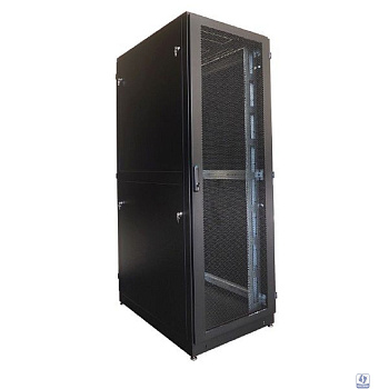 ЦМО Шкаф серверный напольный 42U (600 х 1000) дверь перфорированная, задние двойные перфорированные, цвет черный ШТК-М-42.6.10-48АА-9005
