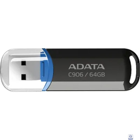 A-DATA Flash Drive 64GB Classic C906, USB 2.0, Черный [AC906-64G-RBK]