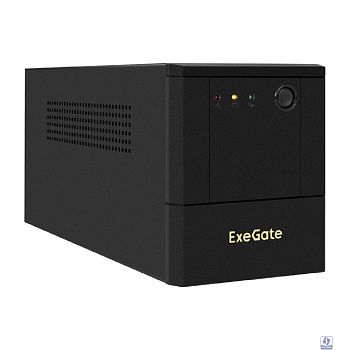 Exegate EX299952RUS ИБП ExeGate SpecialPro UNB-1000.LED.AVR.4SH (1000VA/700W, LED, AVR, 4*EU/Тип F(Schuko), батарея 12V 7.2Ah - 2 шт., металлический корпус, Black)